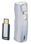 Colibri M-Stick Satin Pearl/ Silver Lighter Quantum Wind-Resistant with Built-in Memory Stick (QTR213002)