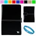 Executive Book-Style Leather Portfolio Jacket Case Cover for Barnes & Noble Nook Tablet and Nook Color e-Reader (Many Colors and Designs Available)