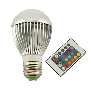 High Power 9W E27 Colorful LED RGB Light Bulb Lamp with Remote Control