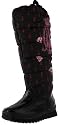 CHRISTIAN AUDIGIER Ed Hardy Womens Duvet Snow Boots Shoes Quilted Nylon Tattoo Black/Red