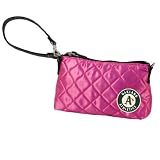 MLB Oakland Athletics Pink Quilted Wristlet