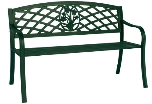 Gartenbank St. James aus verzinktem Metall, grün