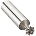 Niagara Cutter B555 Straight Tooth Shank Type Keyseat Cutter, High Speed Steel, Uncoated (Bright), Round Shank, 3/8" Cutter Diameter, 8 Tooth, 3/32" Width