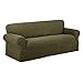 Maytex Reeves Stretch 1 Piece Loveseat Furniture Cover Slipcover, Dark Sage Green