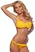 Hot Sexy Retro Bandeau Two Piece Low Cut Ruffle Bikini Swimsuit