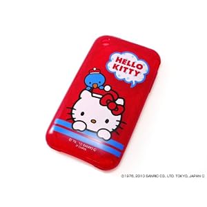 レイアウト iPhone 3GS/3Gシリーズ用サンリオキャラクタシリコンジャケット/ハローキティ(レッド) RT-SRP2A/KR
