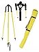 AdirPro Prism Pole Tripod – Aluminum Range Pole Tripod – Use for Survey Pole, Rover Rod, GPS Pole, Leveling Staff – GNSS RTK Rod Stand - Survey Equipment for Total Station Surveying (Yellow)