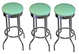 Review The Furniture Cove  / 3 Turquoise Vinyl Specialty Barstools Set