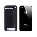 Vitre coque arrière Noir Haute Qualité pour Iphone 4 complet avec châssis prémonté