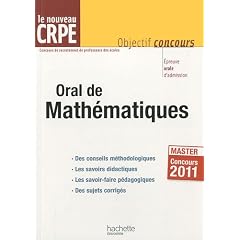 Orale de Math�matiques : Epreuve orale d'admission CRPE