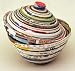 Recycled Magazine Lidded Bowl