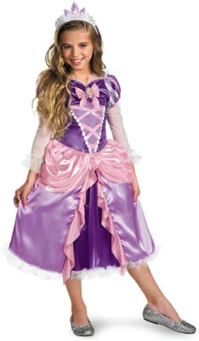 Toddler Girl'S Costume: Rapunzel Tangled Deluxe- 3-4T *** Product Description: Dress Your Child Like The Princess From Her Favorite Movie! Deluxe Pink And Purple Dress, Petticoat And Tiara. Toddler Medium Fits Girl'S Size 3T-4T. ***