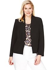 Plus Open Front Notched Jacket
