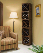 Wave Stacker with Diamond Inserts in Shaker Maple with Satin Finish