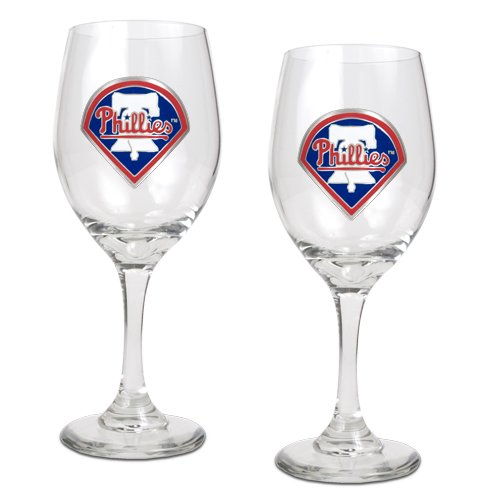 Philadelphia Phillies 2 Piece MLB Wine Glass Set