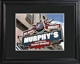 Columbus Blue Jackets Personalized Pub Print with Wood Frame