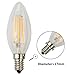 Mooncolour 4W LED Filament Candelabra Bulb,40-watt Equivalent,Warm White 2700K,Use in Chandeliers,Wall Sconces,and Pendant Lighting,4 Pack