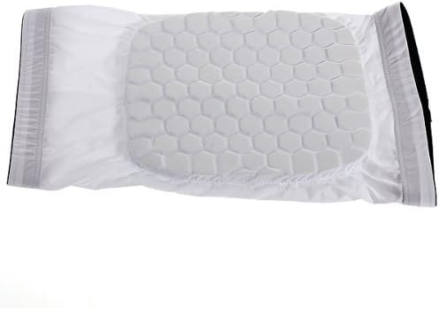 woooo® Combat Knee Pad Calf Support Guard Protector Leg Sleeve for Basketball White L