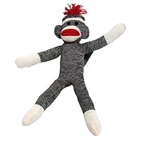 Classic Sock Monkey Stuffed Animal with Free Mesh Bag