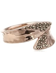 Judith Jack "Rose Rain" 14k Rose Gold Plated and Marcasite Ring, Size 7