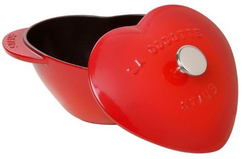 Staub Heart Shape Cocotte - 1.75Qt - Cherry
