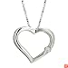 Diamond Heart Shaped Pendant in Platinum (GH/SI)