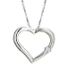 Diamond Heart Shaped Pendant in Platinum (GH/SI)