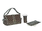 Laminated Buckle Bag - Fleur de Lis Chocolate Cream
