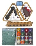 Billiard Pool Table Accessory Kit W Antique Style Balls