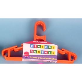 Baby Clothes Hangers - Pack of 6 - Colour Orange