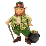 Jim Shore Heartwood Creek Small Irish Leprechaun Figurine, 5-1/4-Inch