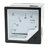 uxcell　アンペアパネルメータ　AC 0-50A　 8 x 8 x 7.3 cm　クラス 1.5　6L2