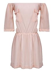 Strapless Short Off the Shoulder Summer Chiffon Mini Dress 