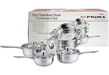 High Quality Prima Stainless Steel Pan Set Steamer Casserole- 6 Piece