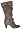 Grey Cement Slouchy Buckles Strap Mid Calf Chunky Mid Heel Knee High Boots Size 6