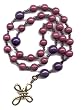 Anglican Prayer Beads, Rosary - Violet & Purple Fossil Beads