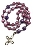 Anglican Prayer Beads, Rosary - Violet & Purple Fossil Beads