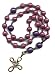 Anglican Prayer Beads, Rosary - Violet & Purple Fossil Beads