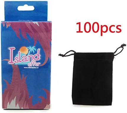 Medium Velvet Black Pouches With Drawstrings (100x Black)