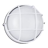 Sea Gull Lighting 8319-15 Single-Light Piedmont Outdoor Wall Lantern with Frosted Ribbed Glass, White Powder Coat