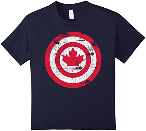 Kids Captain Canada Flag T-Shirt 4 Navy