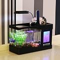 Bowee Mini-Aquarium , USB-Aquarium, ein kleines Aquarium, Multifunktions USB-Aquarium mit Lampe(Gr��e: L x B x H ---23,70 x 9,80 x 14,00 cm)