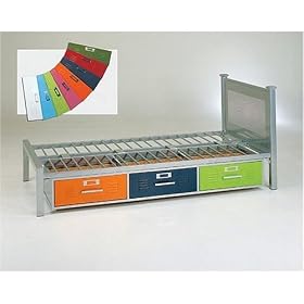 Locker Metal Twin Size Bed with 3 Storage Drawers by Elite Products