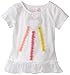 Flapdoodles Toddler Girls Trans Shimmer Short Sleeve Heart Top