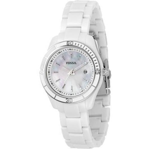 Fossil Women's ES2544 Stella Mini White Mother-Of-Pearl Dial Watch