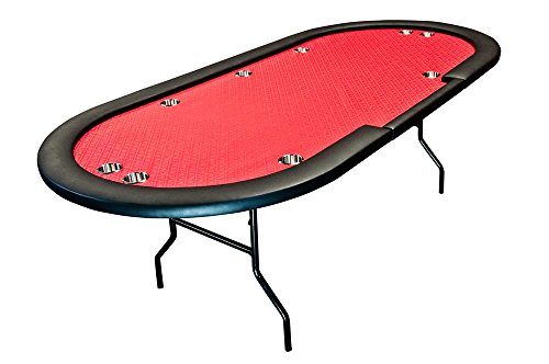V5 Series Pro Dealer Position Poker Table-Red Suited Speed Cloth