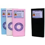 Second Generation iPod Nano Silicon Protective Case with Arm Band and Belt Clip, Black