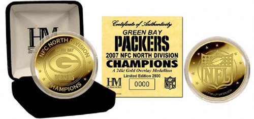 Buy Green Bay Packers 2007 NFC North Division Champions 24KT Gold Coin by Highland Mint