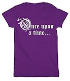 Once Upon A Time... Cute Fairy Tale Fun Princess - Girls Shirt - Purple - X-Large