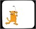 Decorated Mouse Pad with golfer, cat, pet, animal, golfing, cartoon
